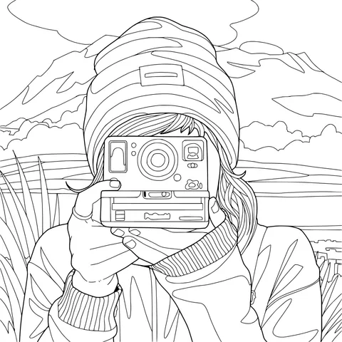 Person taking photos outdoors