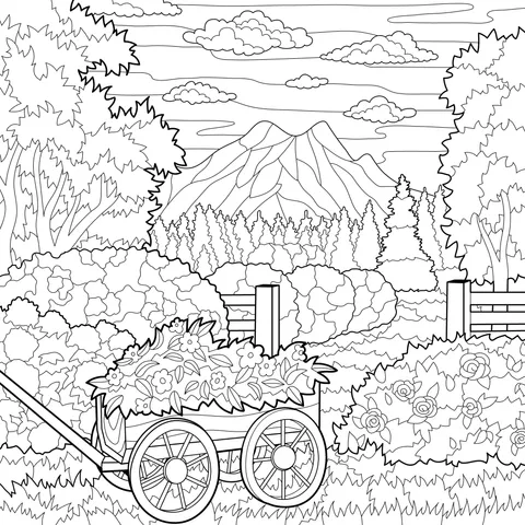 Wooden Cart in the Garden