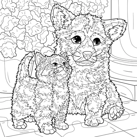 Cute Cat - Dog Companions