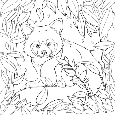 Red panda in the forest