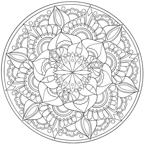 多彩曼陀罗图案