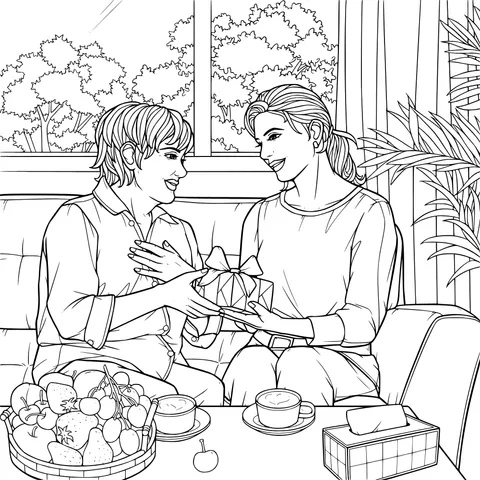 Gift - giving between mother and son