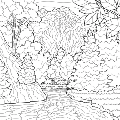 Mountain Stream Landscape