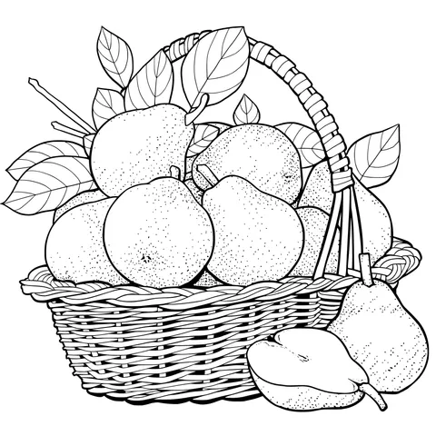 Basket full of pears
