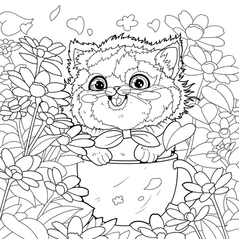 Cute Kitten in a Teacup