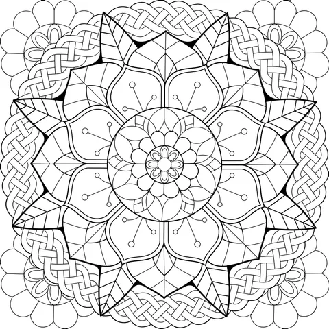 Colorful Geometric Floral Pattern