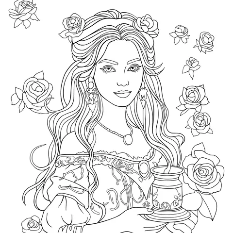 Dreamy Girl Holding a Candle