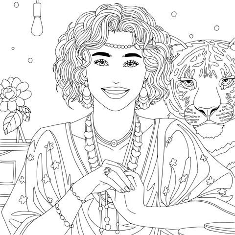 Woman with a Tiger
