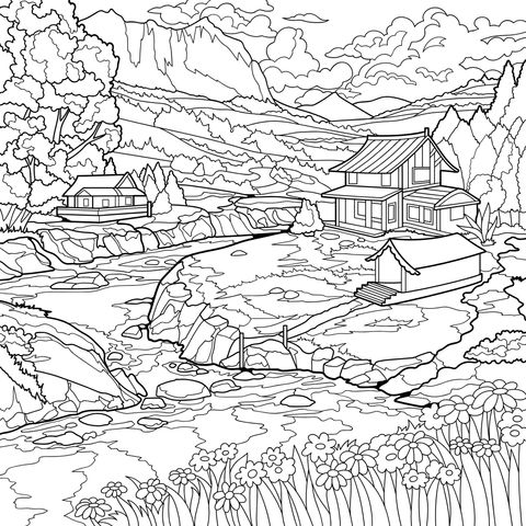 乡村山水美景