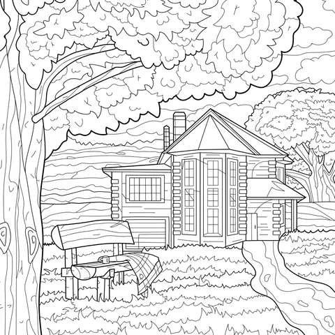Rural Cottage Scenery