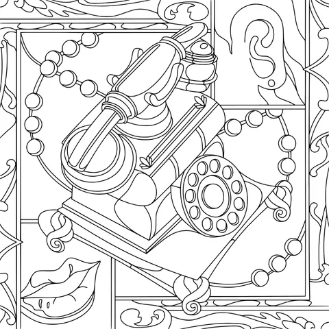 Vintage Telephone Illustration