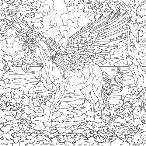 Fantasy Color - Winged Pegasus