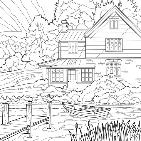 Lake - side Log Cabin