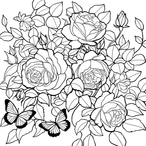 Flowers and Butterflies