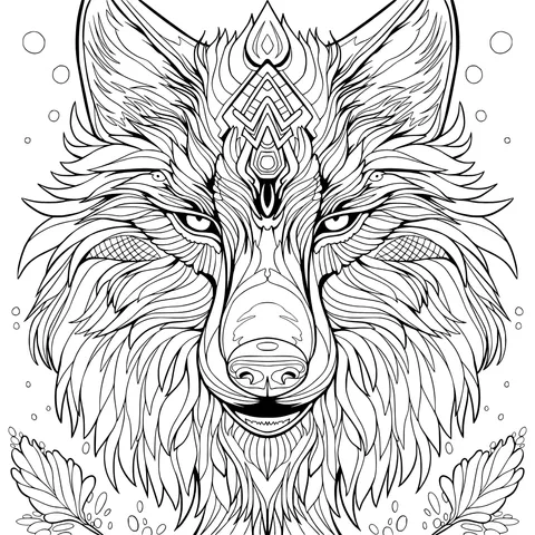 Fantasy Blue Wolf
