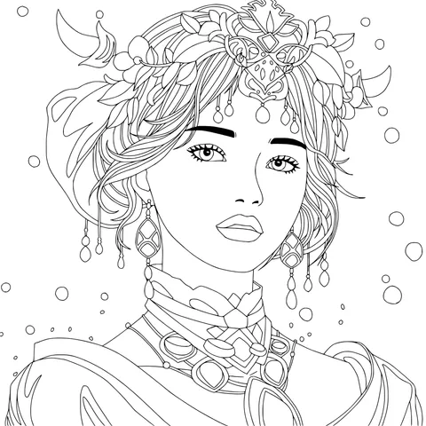 Lady Adorned with Ornate Jewels