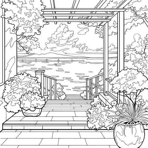 湖畔花廊