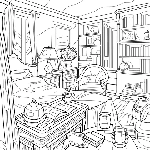 A Cozy Bedroom - Study Integrated Space
