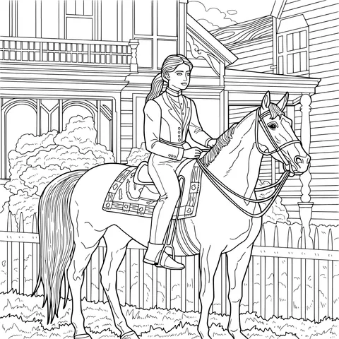 Woman riding a horse