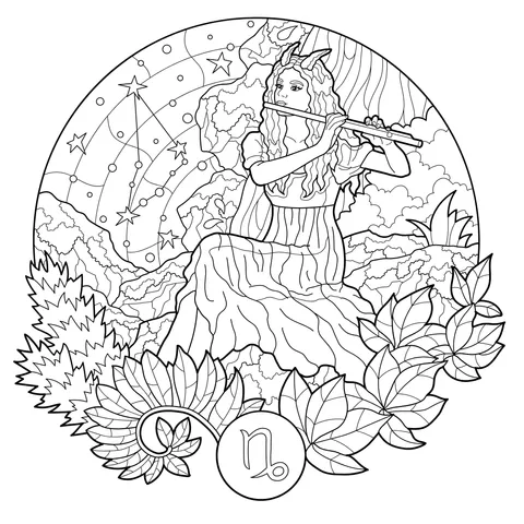 Virgo Playing the Flute