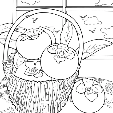 Persimmons in a Basket