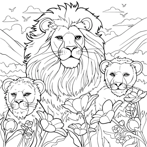 Warm Lion Family
