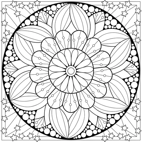 Colorful Floral Mandala Pattern