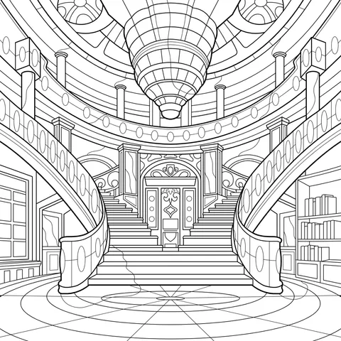 Gorgeous indoor staircase scene