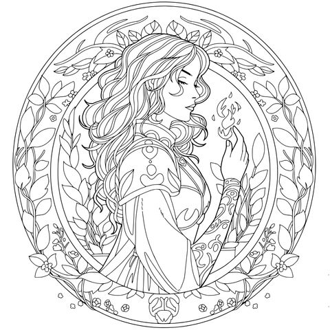 持焰红发女子