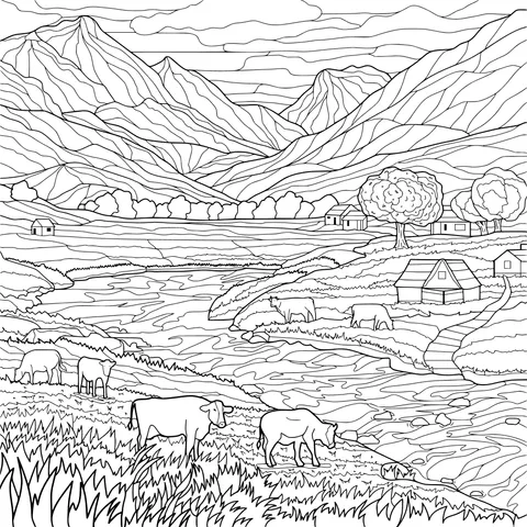 Rural Pastoral Scene