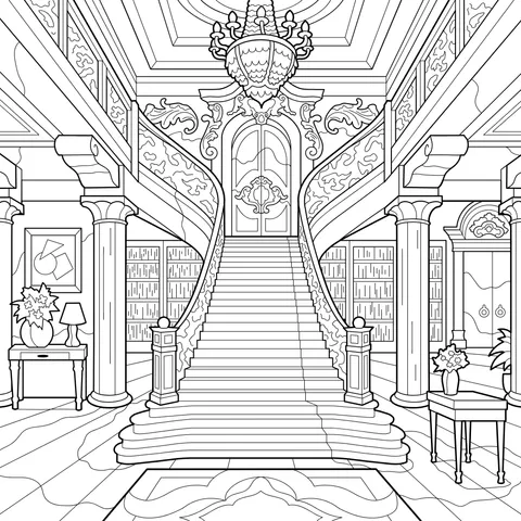 Gorgeous indoor staircase scene