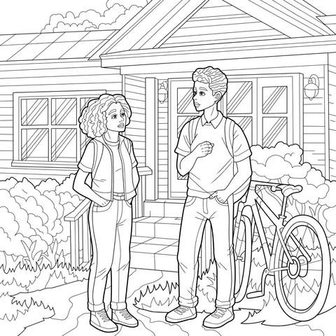 Conversation in Front of the Door