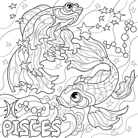 双鱼座插画