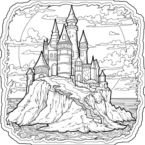 Dreamy Castle on the Cliff