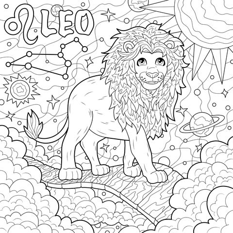 狮子座插画