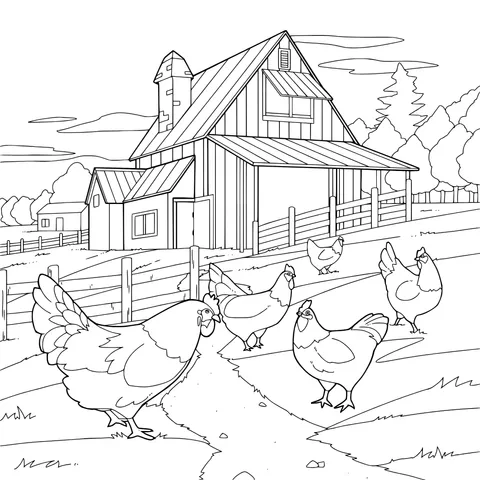 Chickens on the Farm