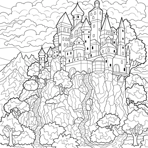 Fairy - tale Castle on a Cliff