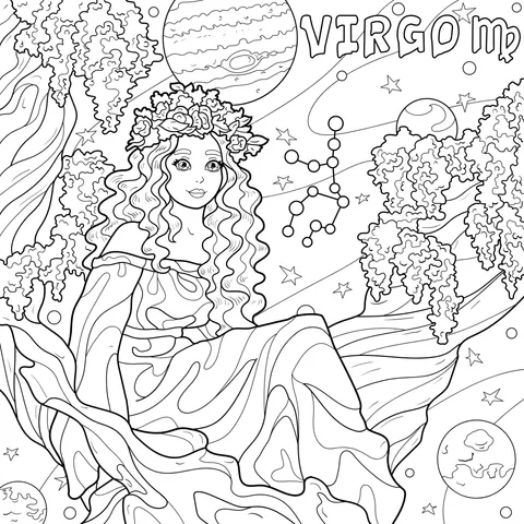Virgo Girl Sitting on a Tree