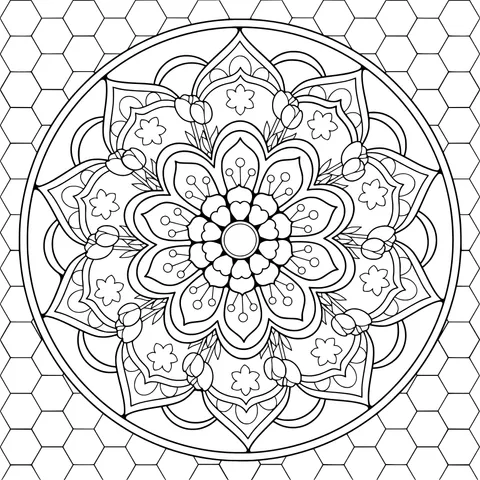 Colorful Floral Mandala Pattern