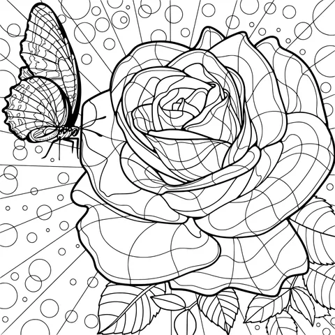 Rose and Butterfly