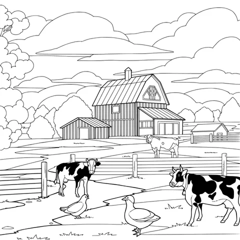 Rural Farm Scene