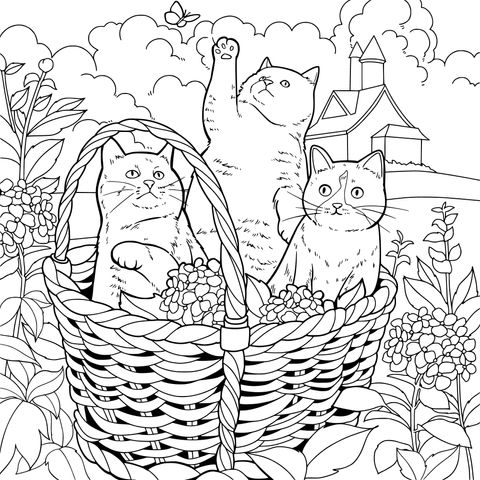 篮子里的猫咪们