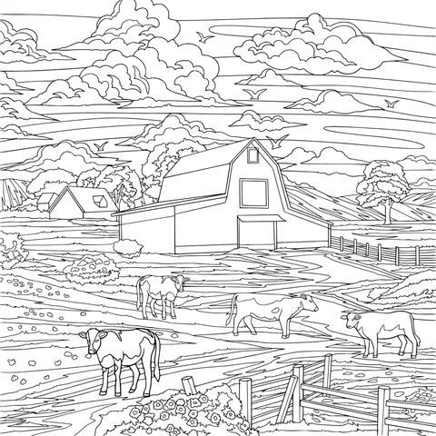 Rural Pasture Scenery