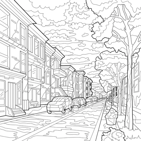 Colorful Street Scene