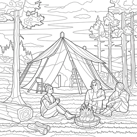Camping Time in the Forest