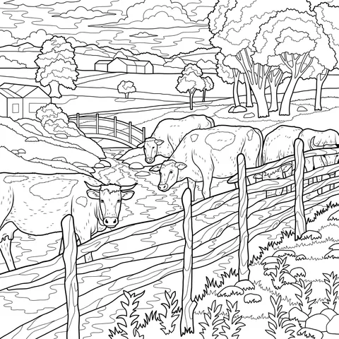 Rural Pastoral Scene