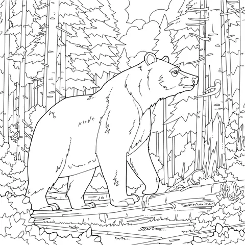 Black Bear in the Forest