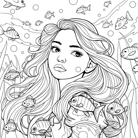 Girl Dancing with Fish