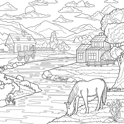 Horse in the Rural Landscape