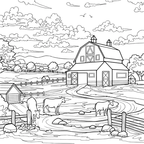 Rural Farm Scene